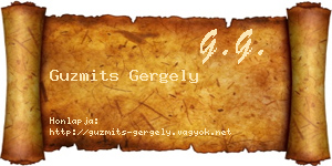 Guzmits Gergely névjegykártya